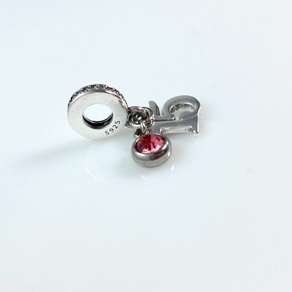 Sterling Silver 15th Birthday with Birthstone Dangle Charm - CUSTOMIZABLE - Picture 5 of 7